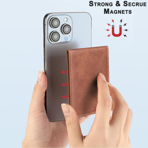 BFK26 Solid Color Magnetic Card Bag Mobile Phone Back Sticker