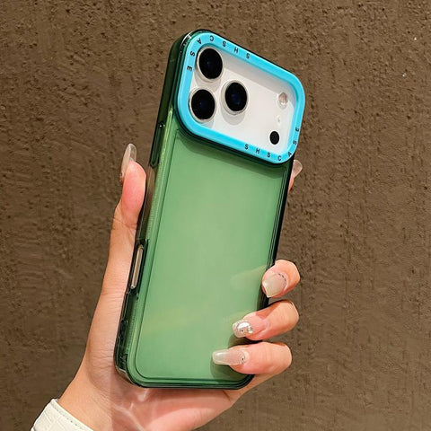 Color Contrast Lens Frame Transparent TPU Phone Case, For iPhone 18 Pro / 17 Pro, For iPhone 18 Pro Max / 17 Pro Max