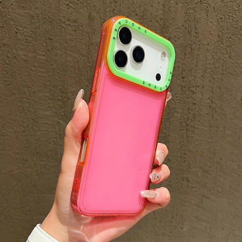Color Contrast Lens Frame Transparent TPU Phone Case, For iPhone 18 Pro / 17 Pro, For iPhone 18 Pro Max / 17 Pro Max