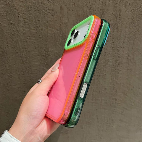 Color Contrast Lens Frame Transparent TPU Phone Case, For iPhone 18 Pro / 17 Pro, For iPhone 18 Pro Max / 17 Pro Max