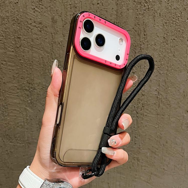 Color Contrast Lens Frame Transparent TPU Phone Case with Lanyard, For iPhone 18 Pro / 17 Pro, For iPhone 18 Pro Max / 17 Pro Max