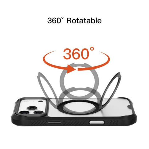 Mutural Xuan Armor Series MagSafe Magnetic Holder Phone Case, For iPhone 18 Pro / 17 Pro, For iPhone 18 Pro Max / 17 Pro Max