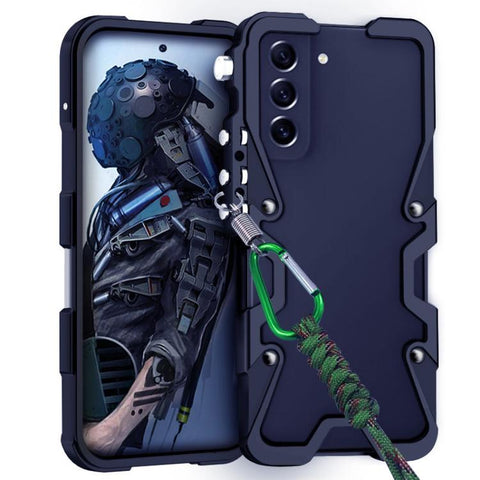 Trigger Design Hollow Metal Frame Phone Case with Lanyard, For Samsung Galaxy S26+ 5G, For Samsung Galaxy S26 Ultra 5G, For Samsung Galaxy S25 FE 5G, For Samsung Galaxy S25 Edge 5G, For Samsung Galaxy S25 5G, For Samsung Galaxy S25+ 5G                 ...