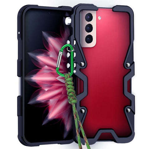 Trigger Design Hollow Metal Frame Phone Case with Lanyard, For Samsung Galaxy S26+ 5G, For Samsung Galaxy S26 Ultra 5G, For Samsung Galaxy S25 FE 5G, For Samsung Galaxy S25 Edge 5G, For Samsung Galaxy S25 5G, For Samsung Galaxy S25+ 5G                 ...