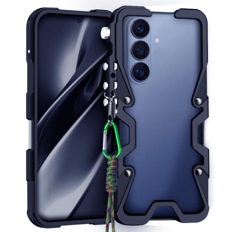 Trigger Design Hollow Metal Frame Phone Case with Lanyard, For Samsung Galaxy S26+ 5G, For Samsung Galaxy S26 Ultra 5G, For Samsung Galaxy S25 FE 5G, For Samsung Galaxy S25 Edge 5G, For Samsung Galaxy S25 5G, For Samsung Galaxy S25+ 5G                 ...