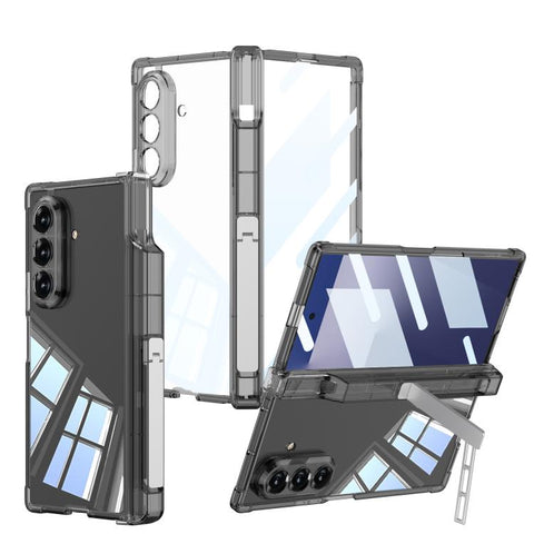 GKK Integrated Airbag Hinge Full Coverage Phone Case with Holder / Pen Box, Not Included Pen, For Galaxy Z Fold8 Ultra 5G, For Samsung Galaxy Z Fold7 5G