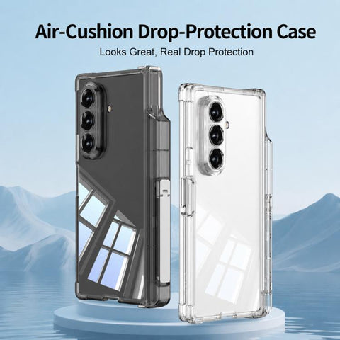 GKK Integrated Airbag Hinge Full Coverage Phone Case with Holder / Pen Box, Not Included Pen, For Galaxy Z Fold8 Ultra 5G, For Samsung Galaxy Z Fold7 5G