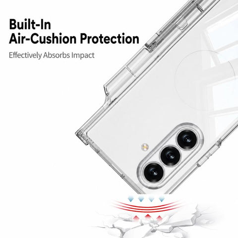 GKK Integrated Airbag Hinge Full Coverage Phone Case with Holder / Pen Box, Not Included Pen, For Galaxy Z Fold8 Ultra 5G, For Samsung Galaxy Z Fold7 5G