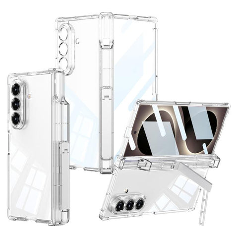 GKK Integrated Airbag Hinge Full Coverage Phone Case with Holder / Pen Box, Not Included Pen, For Galaxy Z Fold8 Ultra 5G, For Samsung Galaxy Z Fold7 5G