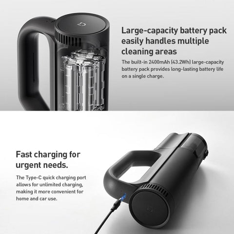 Original Xiaomi Mijia 21000Pa Car Handheld Vacuum Cleaner