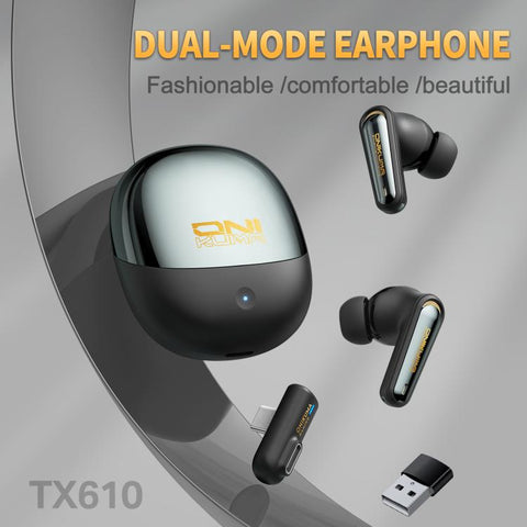 ONIKUMA TX610 Dual Mode 2.4G Receiver and Wireless Bluetooth Earphone, TX610