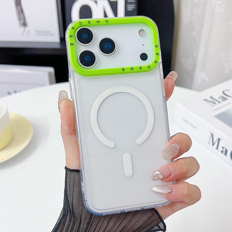 Color Contrast Lens Frame Transparent TPU Magnetic Phone Case, For iPhone 18 Pro / 17 Pro, For iPhone 18 Pro Max / 17 Pro Max