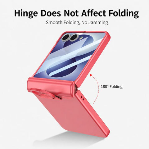 GKK Integrated Magnetic Folding Full Cover Phone Case with D-Cross Ring, For Galaxy Z Flip8 5G, For Samsung Galaxy Z Flip7 5G