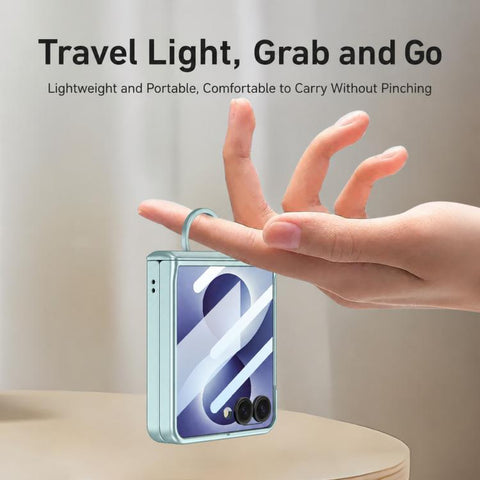 GKK Integrated Magnetic Folding Full Cover Phone Case with D-Cross Ring, For Galaxy Z Flip8 5G, For Samsung Galaxy Z Flip7 5G