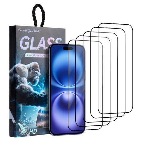 5pcs / Pack Do As You Wish Silk Screen Printed HD Tempered Glass Film, For iPhone 18 Pro / 17 Pro, For iPhone 18 Pro Max / 17 Pro Max, For iPhone 17e / 16e, For iPhone 17, For iPhone Air, For iPhone 16 Pro Max, For iPhone 16 Pro, For iPhone 16 Plus    ...