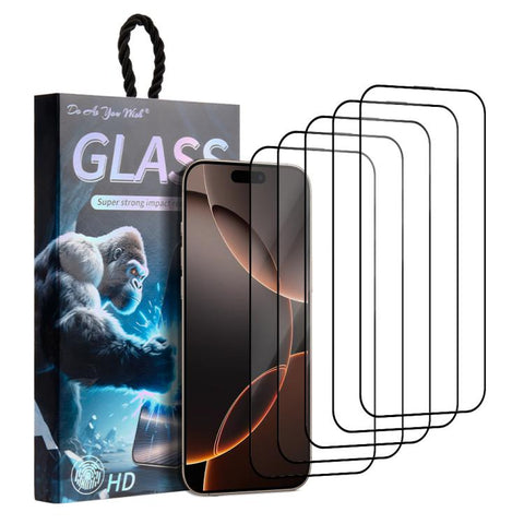 5pcs / Pack Do As You Wish Silk Screen Printed HD Tempered Glass Film, For iPhone 18 Pro / 17 Pro, For iPhone 18 Pro Max / 17 Pro Max, For iPhone 17e / 16e, For iPhone 17, For iPhone Air, For iPhone 16 Pro Max, For iPhone 16 Pro, For iPhone 16 Plus    ...
