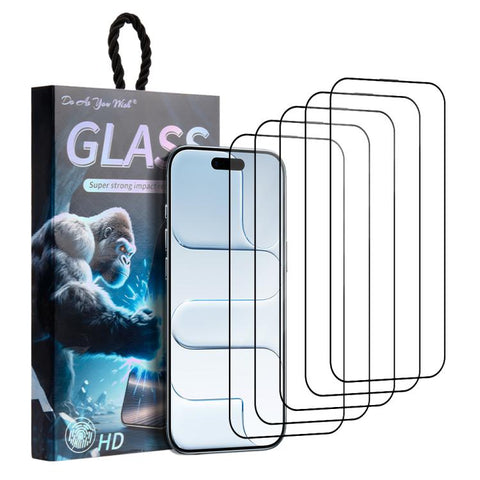 5pcs / Pack Do As You Wish Silk Screen Printed HD Tempered Glass Film, For iPhone 18 Pro / 17 Pro, For iPhone 18 Pro Max / 17 Pro Max, For iPhone 17e / 16e, For iPhone 17, For iPhone Air, For iPhone 16 Pro Max, For iPhone 16 Pro, For iPhone 16 Plus    ...