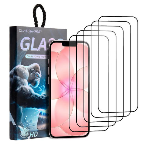 5pcs / Pack Do As You Wish Silk Screen Printed HD Tempered Glass Film, For iPhone 18 Pro / 17 Pro, For iPhone 18 Pro Max / 17 Pro Max, For iPhone 17e / 16e, For iPhone 17, For iPhone Air, For iPhone 16 Pro Max, For iPhone 16 Pro, For iPhone 16 Plus    ...