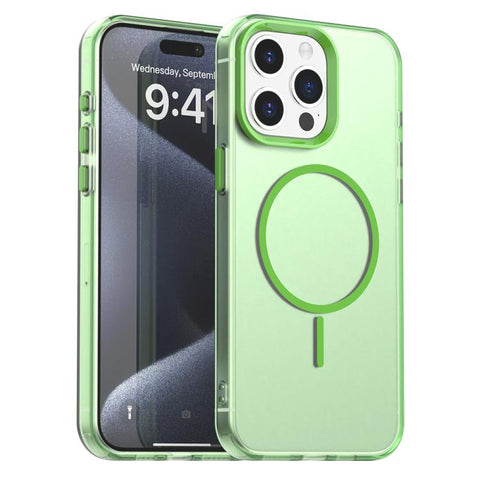 Candy Fine Circle Magsafe PC Hybrid TPU Phone Case, For iPhone Air, For iPhone 16 Pro Max, For iPhone 16 Pro, For iPhone 16 Plus, For iPhone 16, For iPhone 15 Pro Max