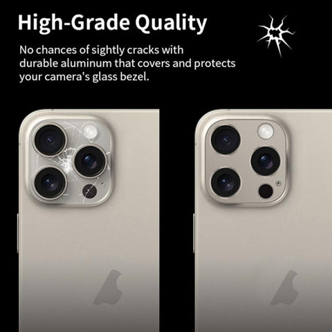 XDcase Titanium Alloy Hollow Camera Lens Protector, For iPhone 14 Pro / 14 Pro Max
