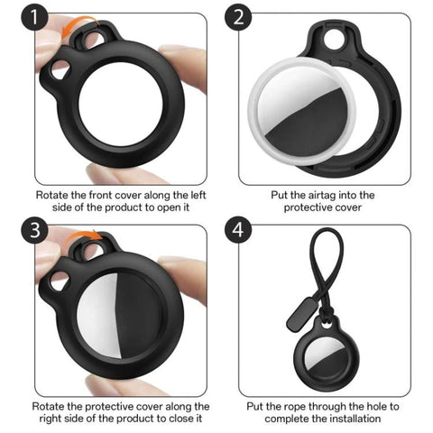 xDfind Lanyard PC Protective Cover, For AirTag 2nd Gen / AirTag 1st Gen