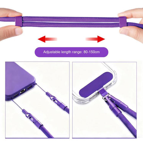 XDcase Double Buckle Adjustable Crossbody Mobile Phone Lanyard
