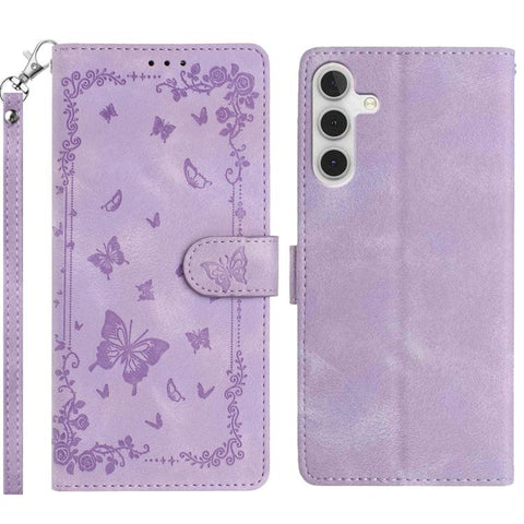 Secret Garden Butterfly Pattern Leather Phone Case, For Samsung Galaxy A55 5G, For Samsung Galaxy A35 5G, For Samsung Galaxy A25 5G, For Samsung Galaxy A24 4G, For Samsung Galaxy A34 5G, For Samsung Galaxy A54 5G