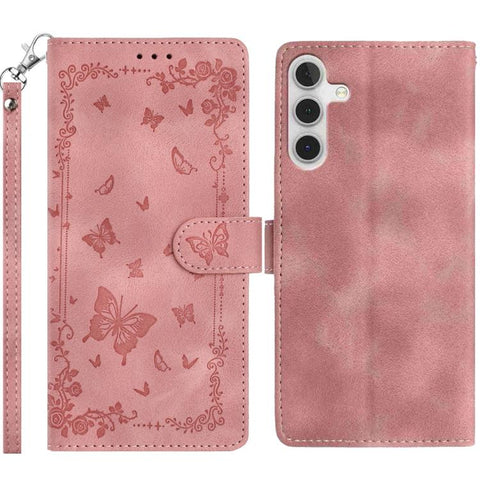 Secret Garden Butterfly Pattern Leather Phone Case, For Samsung Galaxy A55 5G, For Samsung Galaxy A35 5G, For Samsung Galaxy A25 5G, For Samsung Galaxy A24 4G, For Samsung Galaxy A34 5G, For Samsung Galaxy A54 5G
