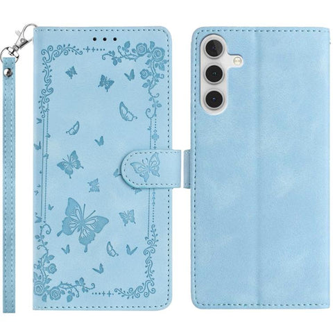 Secret Garden Butterfly Pattern Leather Phone Case, For Samsung Galaxy A55 5G, For Samsung Galaxy A35 5G, For Samsung Galaxy A25 5G, For Samsung Galaxy A24 4G, For Samsung Galaxy A34 5G, For Samsung Galaxy A54 5G
