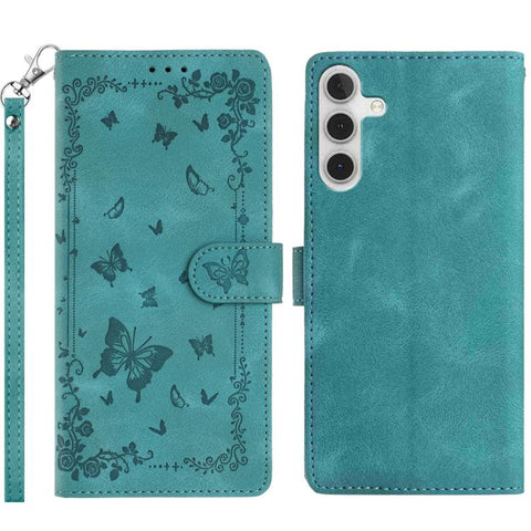 Secret Garden Butterfly Pattern Leather Phone Case, For Samsung Galaxy A55 5G, For Samsung Galaxy A35 5G, For Samsung Galaxy A25 5G, For Samsung Galaxy A24 4G, For Samsung Galaxy A34 5G, For Samsung Galaxy A54 5G