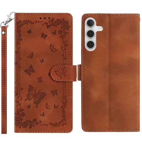 Secret Garden Butterfly Pattern Leather Phone Case, For Samsung Galaxy A55 5G, For Samsung Galaxy A35 5G, For Samsung Galaxy A25 5G, For Samsung Galaxy A24 4G, For Samsung Galaxy A34 5G, For Samsung Galaxy A54 5G
