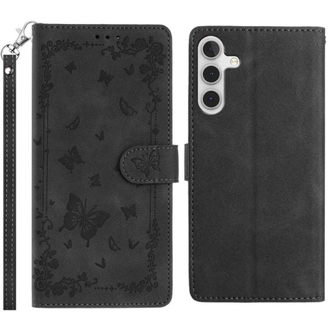 Secret Garden Butterfly Pattern Leather Phone Case, For Samsung Galaxy A55 5G, For Samsung Galaxy A35 5G, For Samsung Galaxy A25 5G, For Samsung Galaxy A24 4G, For Samsung Galaxy A34 5G, For Samsung Galaxy A54 5G