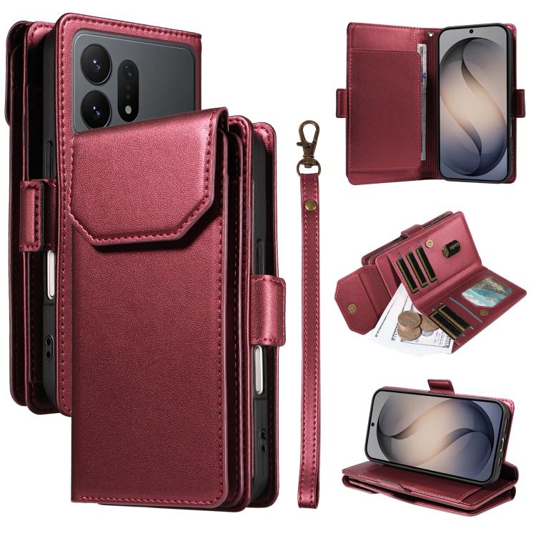 Multi Card Wallet Leather Phone Case with Strap, For Galaxy S27 Ultra 5G, For Galaxy S27 Pro 5G, For Galaxy S27+ 5G, For Galaxy S26 FE 5G, For Galaxy S26 Edge 5G, For Galaxy S26 Ultra 5G, For Galaxy S26 5G