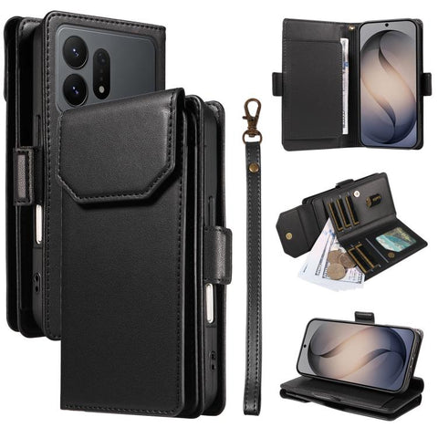 Multi Card Wallet Leather Phone Case with Strap, For Galaxy S27 Ultra 5G, For Galaxy S27 Pro 5G, For Galaxy S27+ 5G, For Galaxy S26 FE 5G, For Galaxy S26 Edge 5G, For Galaxy S26 Ultra 5G, For Galaxy S26 5G