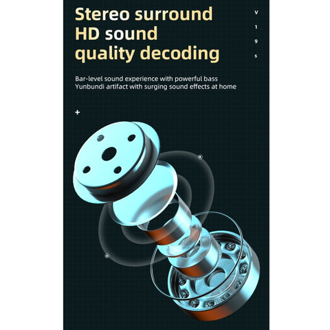 V19S Bluetooth 5.0 Business Style Fingerprint Touch Bluetooth Earphone