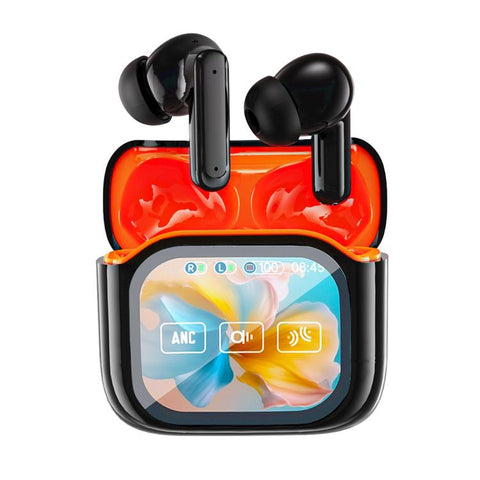JM19 Touchscreen Color Screen ANC Active Noise Reduction Wireless Bluetooth Earphone with Translator