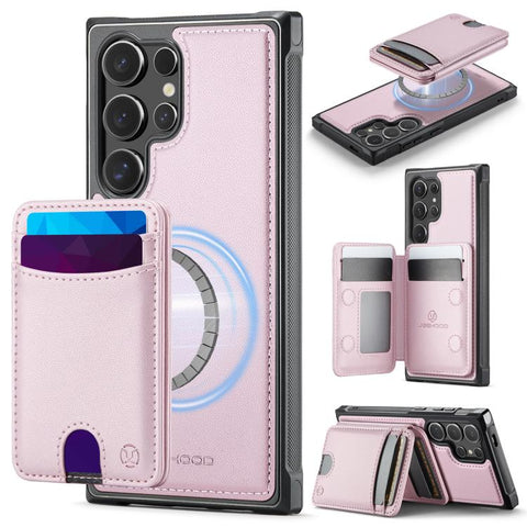 JEEHOOD J10 Flip Card Bag MagSafe Split RFID Leather Phone Case, For Samsung Galaxy S24 FE 5G, For Samsung Galaxy S24 Ultra 5G, For Samsung Galaxy S24+ 5G, For Samsung Galaxy S24 5G, For Samsung Galaxy S23 FE 5G, For Samsung Galaxy S23 Ultra 5G        ...