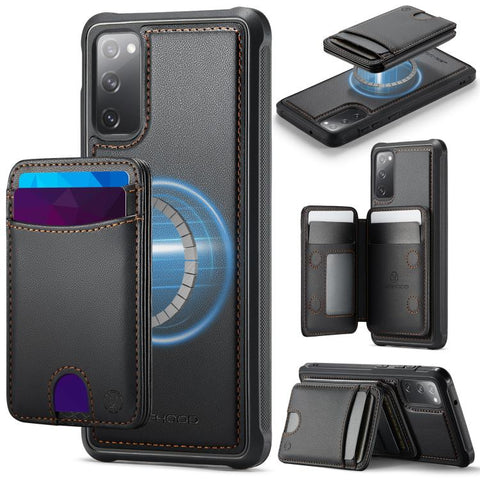 JEEHOOD J10 Flip Card Bag MagSafe Split RFID Leather Phone Case, For Samsung Galaxy S24 FE 5G, For Samsung Galaxy S24 Ultra 5G, For Samsung Galaxy S24+ 5G, For Samsung Galaxy S24 5G, For Samsung Galaxy S23 FE 5G, For Samsung Galaxy S23 Ultra 5G        ...