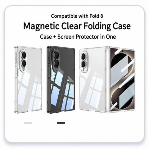 GKK Integrated Magnetic Folding Transparent Phone Case, For Galaxy Z Fold8 5G, For Galaxy Z Flip8 5G, For Samsung Galaxy Z Fold7 5G