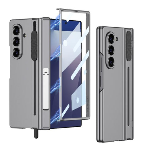 GKK Integrated Magnetic Folding Hinge Adjust Gear Phone Case with Pen Slots & Stylus, For Galaxy Z Fold8 Ultra 5G, For Samsung Galaxy Z Fold7 5G