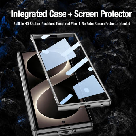 GKK Integrated Magnetic Folding Hinge Adjust Gear Phone Case with Pen Slots & Stylus, For Galaxy Z Fold8 Ultra 5G, For Samsung Galaxy Z Fold7 5G