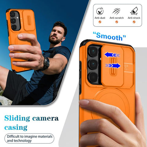 Sliding Camshield MagSafe Holder Phone Case, For Samsung Galaxy A55 5G, For Samsung Galaxy A35 5G, For Samsung Galaxy A25 5G
