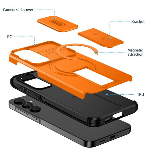 Sliding Camshield MagSafe Holder Phone Case, For Samsung Galaxy A55 5G, For Samsung Galaxy A35 5G, For Samsung Galaxy A25 5G