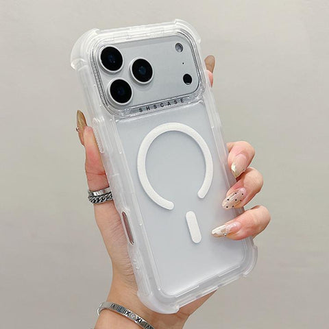 Transparent Matte TPU Hybrid PC 3-in-1 MagSafe Phone Case, For iPhone 18 Pro / 17 Pro, For iPhone 18 Pro Max / 17 Pro Max, For iPhone 17, For iPhone Air, For iPhone 16 Pro Max, For iPhone 16 Pro, For iPhone 16 Plus, For iPhone 16