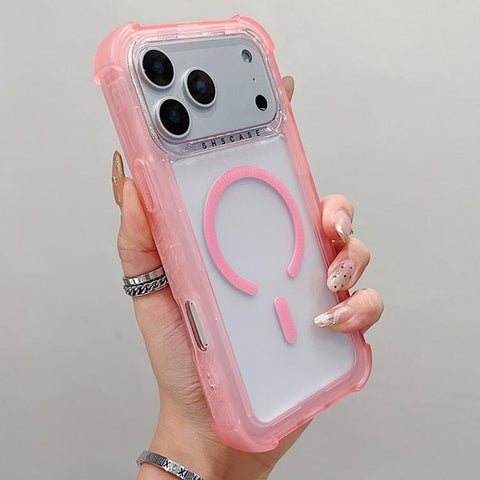 Transparent Matte TPU Hybrid PC 3-in-1 MagSafe Phone Case, For iPhone 18 Pro / 17 Pro, For iPhone 18 Pro Max / 17 Pro Max, For iPhone 17, For iPhone Air, For iPhone 16 Pro Max, For iPhone 16 Pro, For iPhone 16 Plus, For iPhone 16