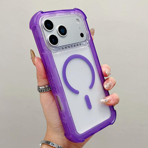 Transparent Matte TPU Hybrid PC 3-in-1 MagSafe Phone Case, For iPhone 18 Pro / 17 Pro, For iPhone 18 Pro Max / 17 Pro Max, For iPhone 17, For iPhone Air, For iPhone 16 Pro Max, For iPhone 16 Pro, For iPhone 16 Plus, For iPhone 16