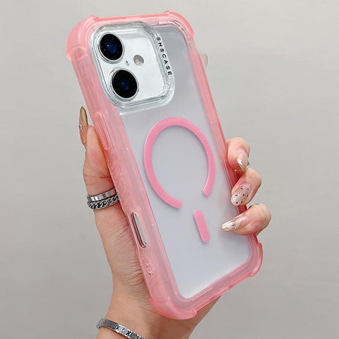 Transparent Matte TPU Hybrid PC 3-in-1 MagSafe Phone Case, For iPhone 18 Pro / 17 Pro, For iPhone 18 Pro Max / 17 Pro Max, For iPhone 17, For iPhone Air, For iPhone 16 Pro Max, For iPhone 16 Pro, For iPhone 16 Plus, For iPhone 16