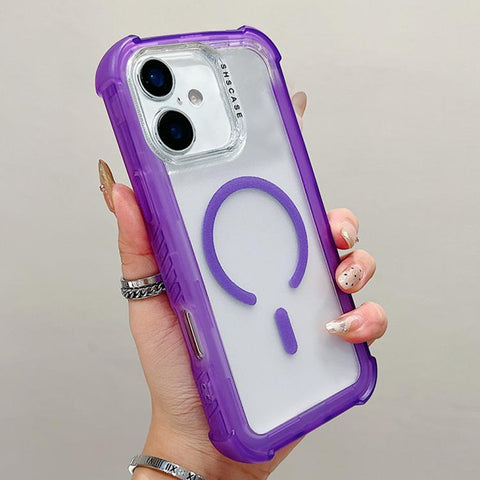 Transparent Matte TPU Hybrid PC 3-in-1 MagSafe Phone Case, For iPhone 18 Pro / 17 Pro, For iPhone 18 Pro Max / 17 Pro Max, For iPhone 17, For iPhone Air, For iPhone 16 Pro Max, For iPhone 16 Pro, For iPhone 16 Plus, For iPhone 16