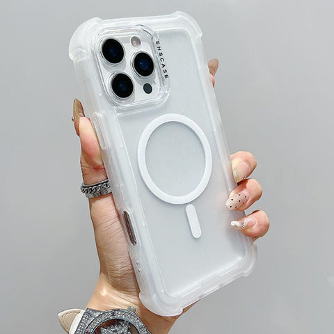 Transparent Matte TPU Hybrid PC 3-in-1 MagSafe Phone Case, For iPhone 18 Pro / 17 Pro, For iPhone 18 Pro Max / 17 Pro Max, For iPhone 17, For iPhone Air, For iPhone 16 Pro Max, For iPhone 16 Pro, For iPhone 16 Plus, For iPhone 16