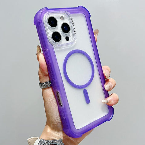 Transparent Matte TPU Hybrid PC 3-in-1 MagSafe Phone Case, For iPhone 18 Pro / 17 Pro, For iPhone 18 Pro Max / 17 Pro Max, For iPhone 17, For iPhone Air, For iPhone 16 Pro Max, For iPhone 16 Pro, For iPhone 16 Plus, For iPhone 16